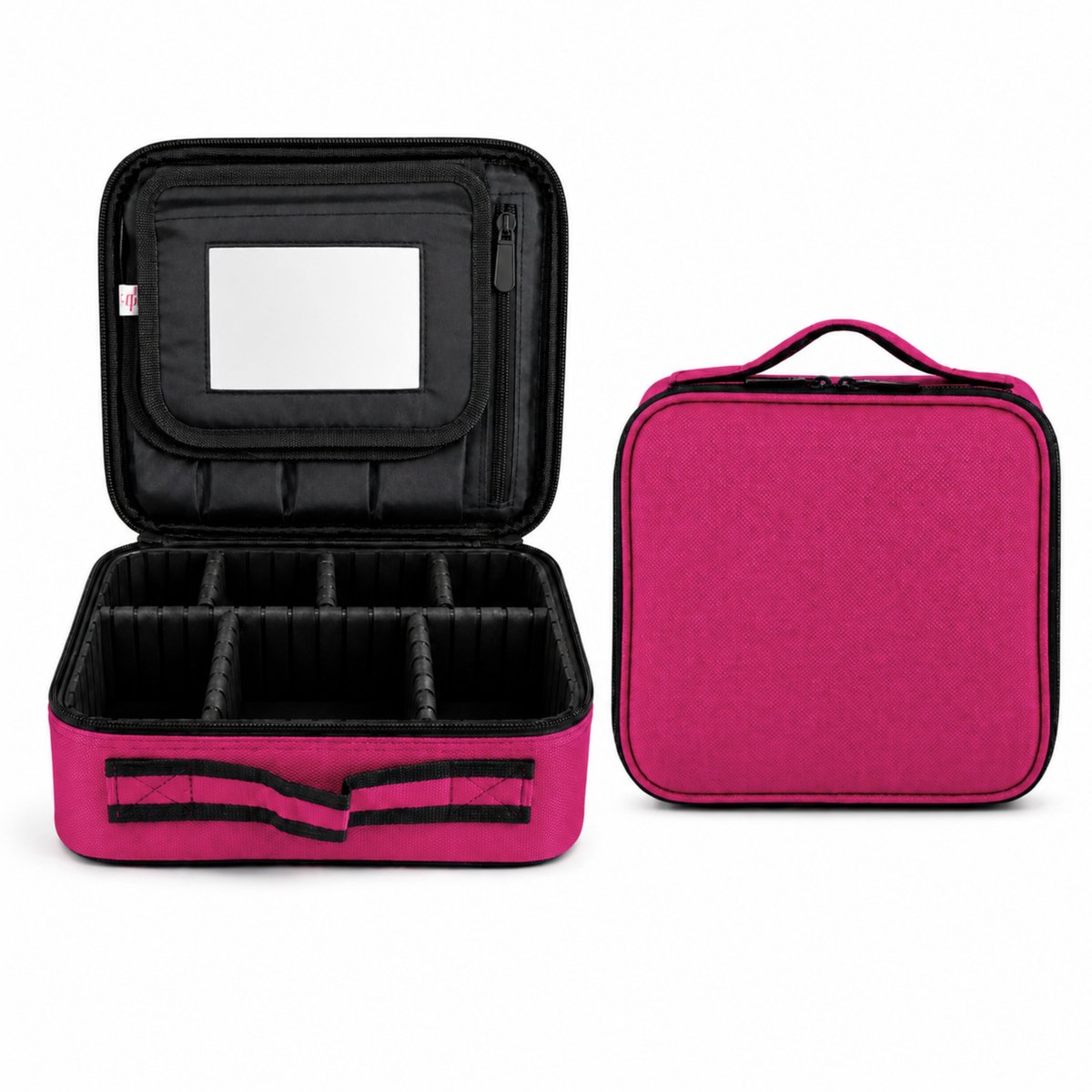 Beautycase - Beautykoffer - Met Spiegel - Make-up Koffer - Cosmetica Organizer - Reis Toilettas - Roze