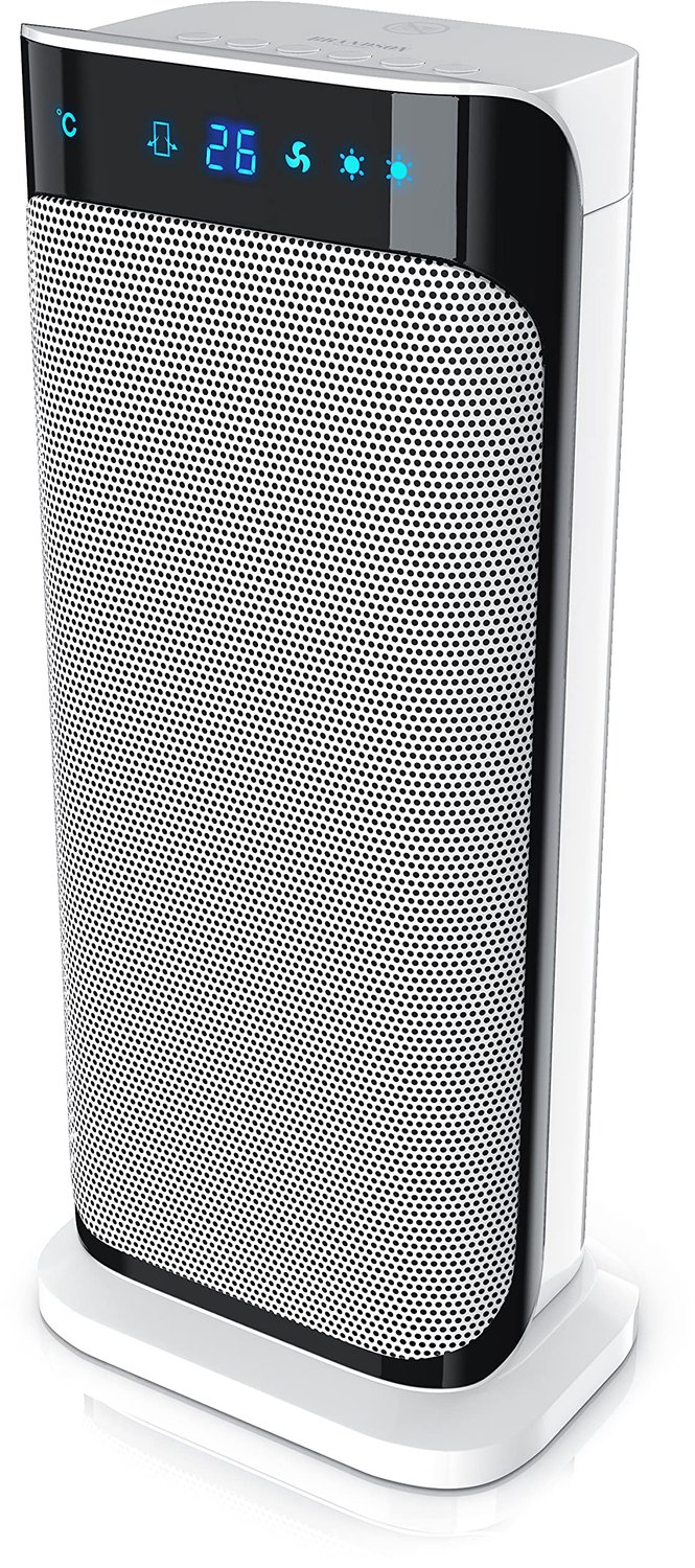 Keramische Ventilatorkachel met Afstandsbediening - Energiezuinige Badkamerkachel - Stil en Snel Verwarmend - 2 Warmtestanden - Oscillatiefunctie - Timer - Energieklasse A