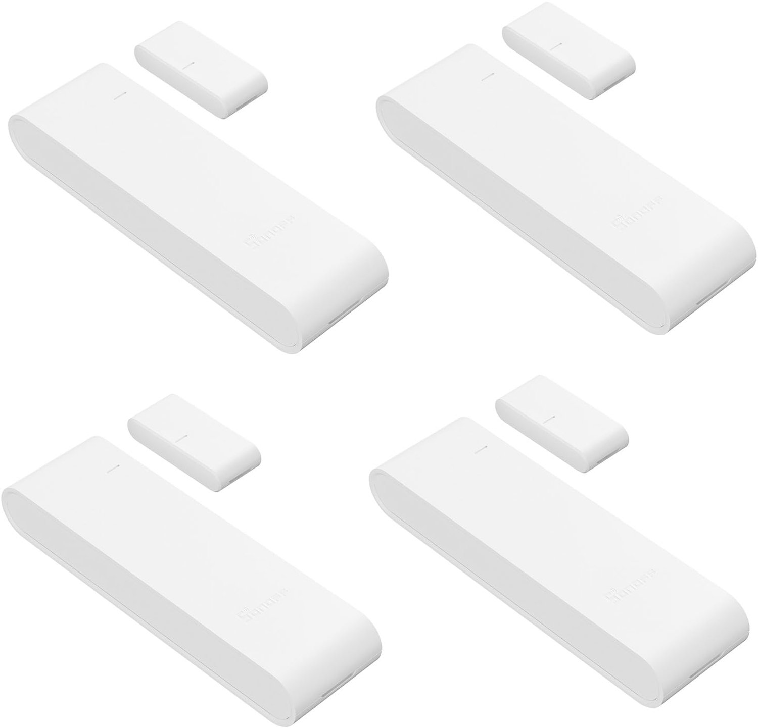 DW Gen2 SNZB-04PR2 Zigbee raamsensor met sabotage-alarm, raamcontact voor smart home en verwarming, open/dicht-status, compatibel met, vereist Zigbee-hub, Set van 4