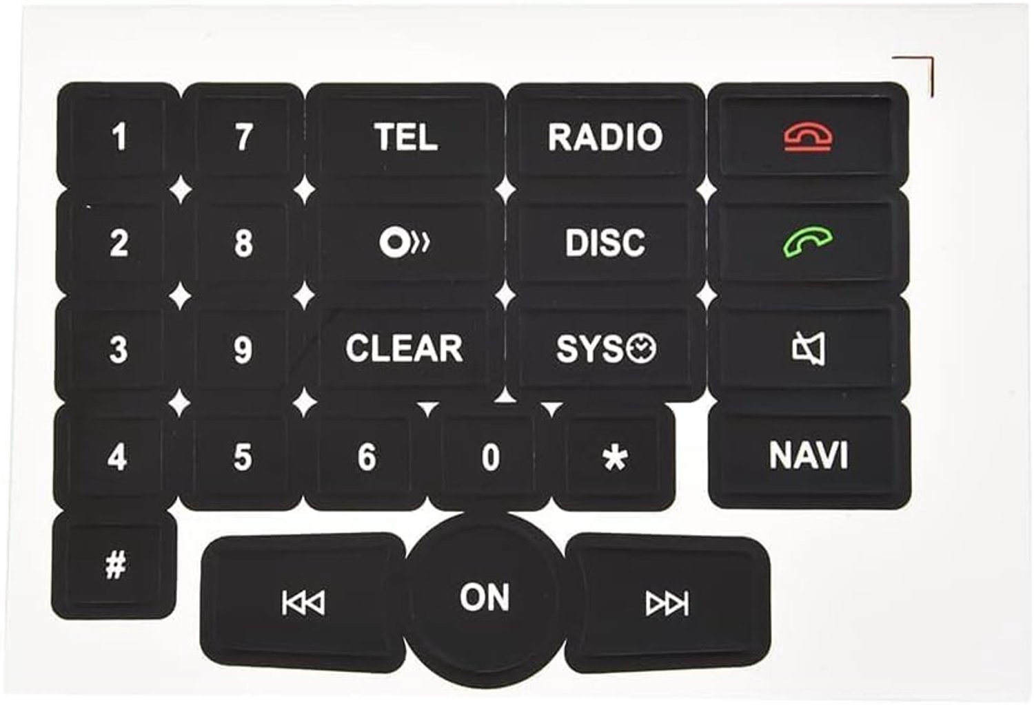 Autoradio knopsticker - zwarte stickers - reparatieset voor Mercedes Benz 2007-2014 - beschermt tegen slijtage - ServiceTopper