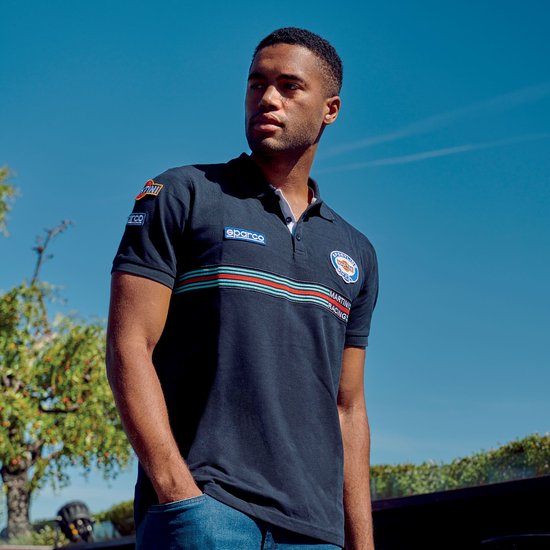 Sparco Replica Martini Racing Poloshirt - Marineblauw - Maat M van Sparco — afbeelding 5