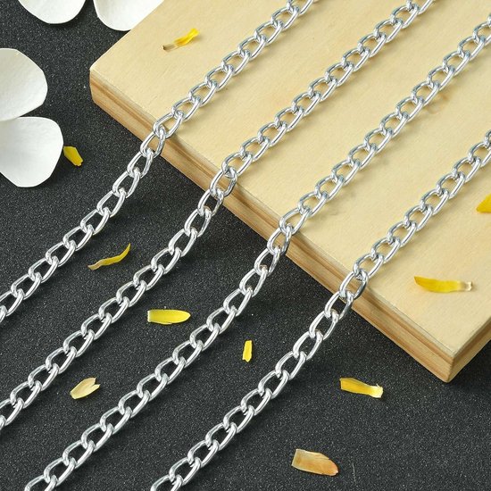 Duurzame 10 Meter lange Aluminium Armor Kettingen met Gedraaide Schakels voor Sieraden en Halskettingen Maken — afbeelding 3