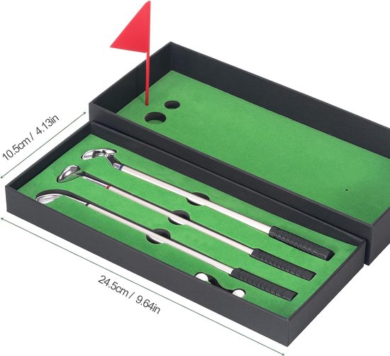 Golf geschenken voor mannen - 3 golfclubbalpen - mini golfset voor thuis - cadeau voor golferfans - ServiceTopper van GOLF — afbeelding 5