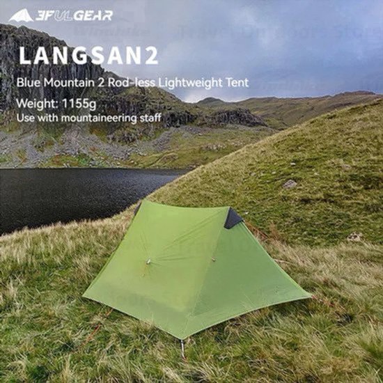 Ultralichte Eenpersoons Tent - Khaki 15D 4seizoen - 1 Persoon - Nylon - Outdoor Kamperen - Piramidetent — afbeelding 2