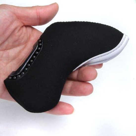 10 stuks Golf Iron Head Nylon Cover Case/Machine Wasbaar Golf Head Covers-Zwart — afbeelding 2