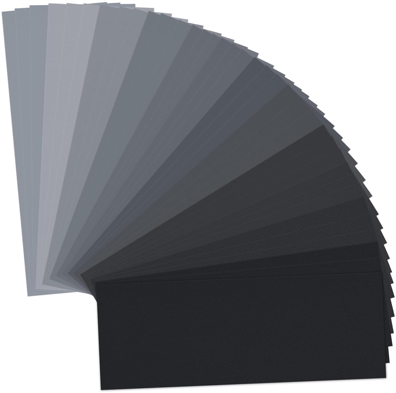 URAQT 36 Pieces Sandpaper Set,Granule 150 to 3000,For Wet and Dry Use,For Wooden Furniture,Metal,Cars,9 * 3.6 Inch