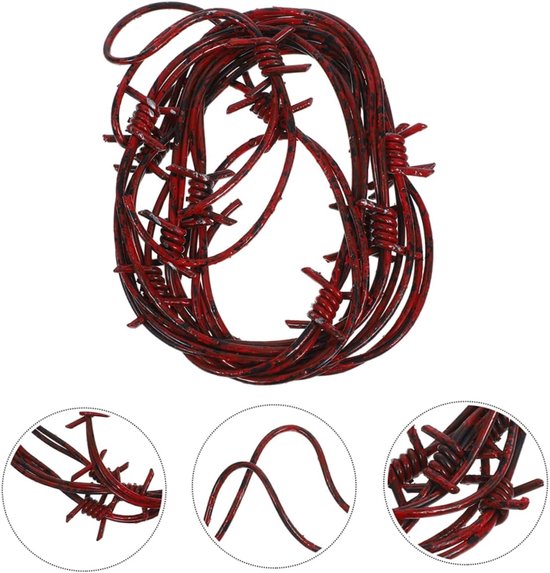 2stuks Simulatie Ijzerdraad Halloween Decoratie Realistische Cowboy Versiering Voor Feestjes Lange Nepdraad Voor Eerie Sfeer Creatieve Decoratie — afbeelding 5