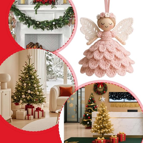 Beginners Haakpakket Voor Volwassenen | Ornament Handgemaakt,Volwassenen Haakpop Knutselpakket Compleet,Voor Feest Kunstles Boom Raam Kerst Verjaardag Vrouwen Tieners Knutsel Liefhebbers — afbeelding 2