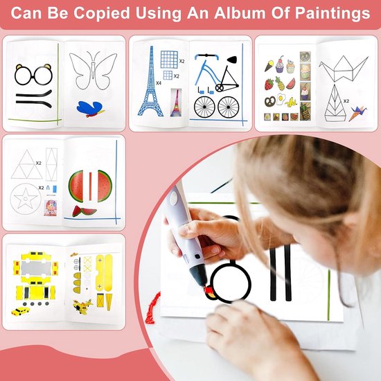 160 stuks 3D Doodler Pen navullingen, 3D Printing Pen Filament, Filament Vullingen PLA Draden, 3D Filament Vullingen PLA voor 3Doodler PCL, 32 Kleuren Elke Kleur 75cm, met 22 pagina's Fotoalbum en — afbeelding 5