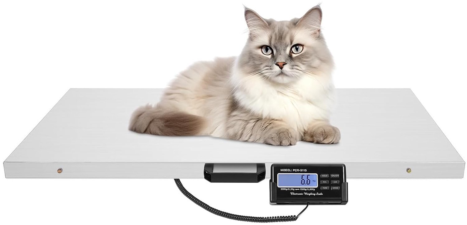 Digitale dierenweegschaal, 300 kg, hondenweegschaal, huisdierweegschaal, dierenweegschaal