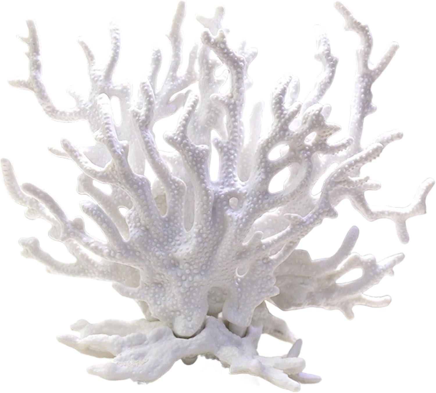 Aquariumdecoraties, koraalrif decor, 16,3 x 2,4 x 5,3 inch hars koraal, witte aquariumdecoraties voor aquarium landschap