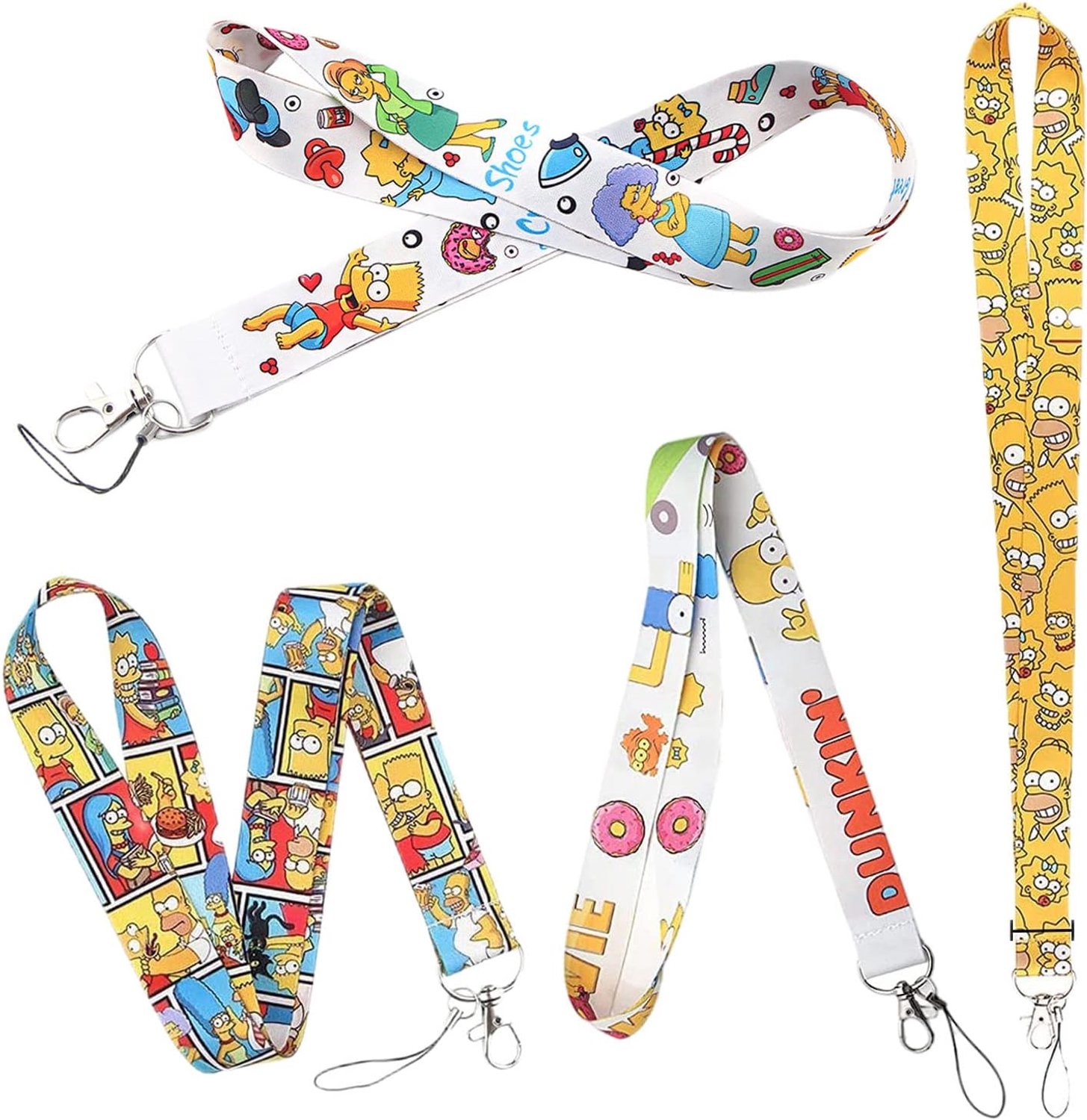 Mobiel telefoon lanyard - 4 stuks - met kreeftsluiting - ideaal voor sleutelkaarten - Homevero