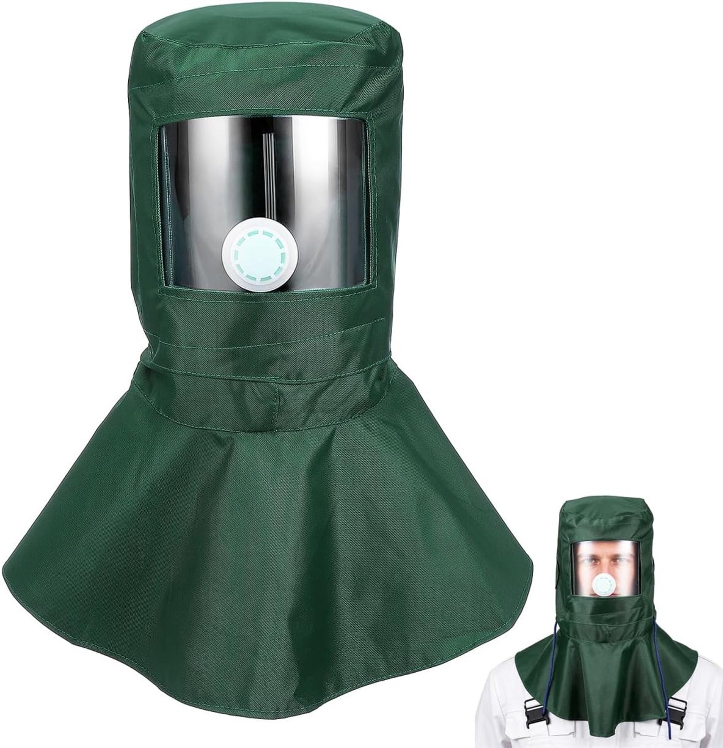 Sandblasting Balaclava voor Stofbescherming - Transparante Acryl Hoofddeksel voor Schilderen en Schuren - 1 Stuk