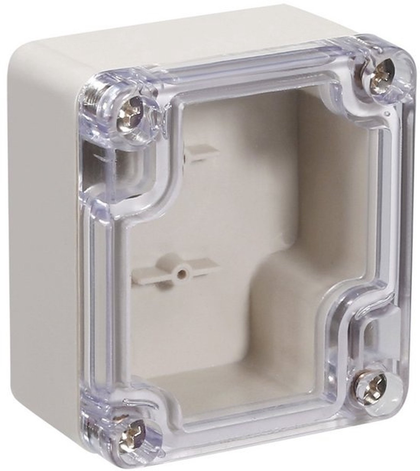 Elektronische DIY-behuizing 64 x 58 x 35 mm - Met transparant deksel