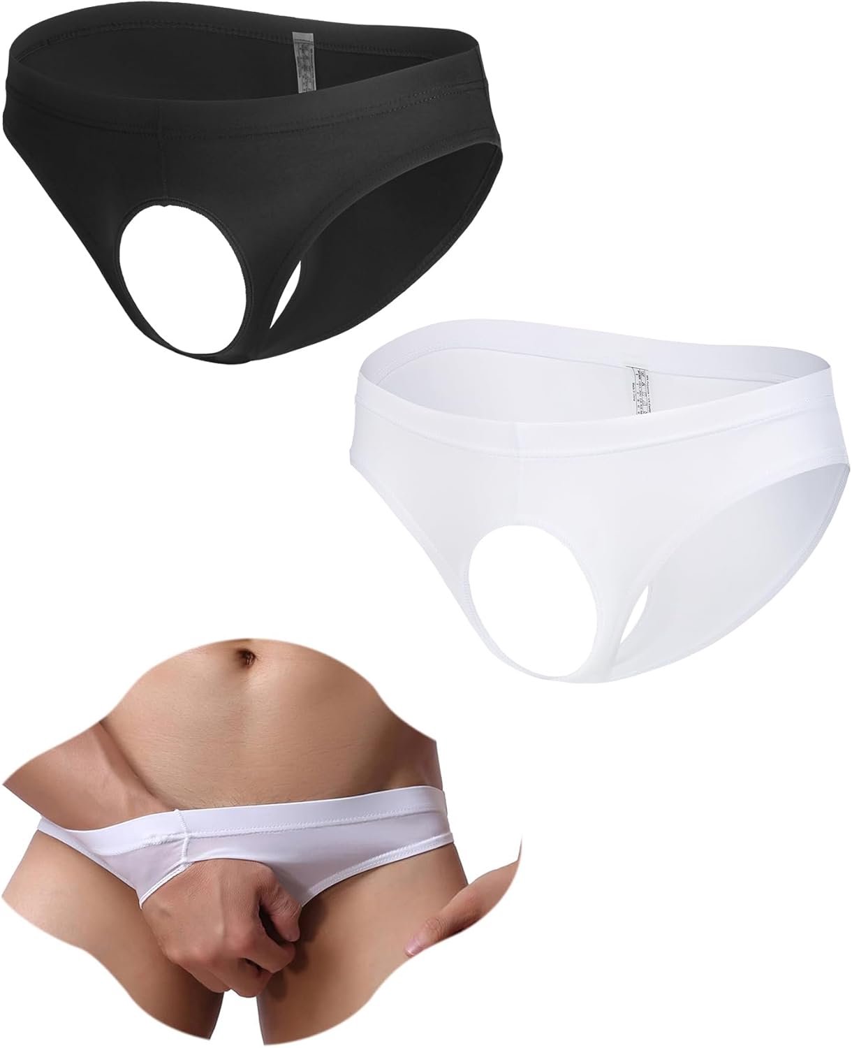 heren ondergoed slip S - plus size - zwart en wit - comfortabel en stijlvol - ShopVlot