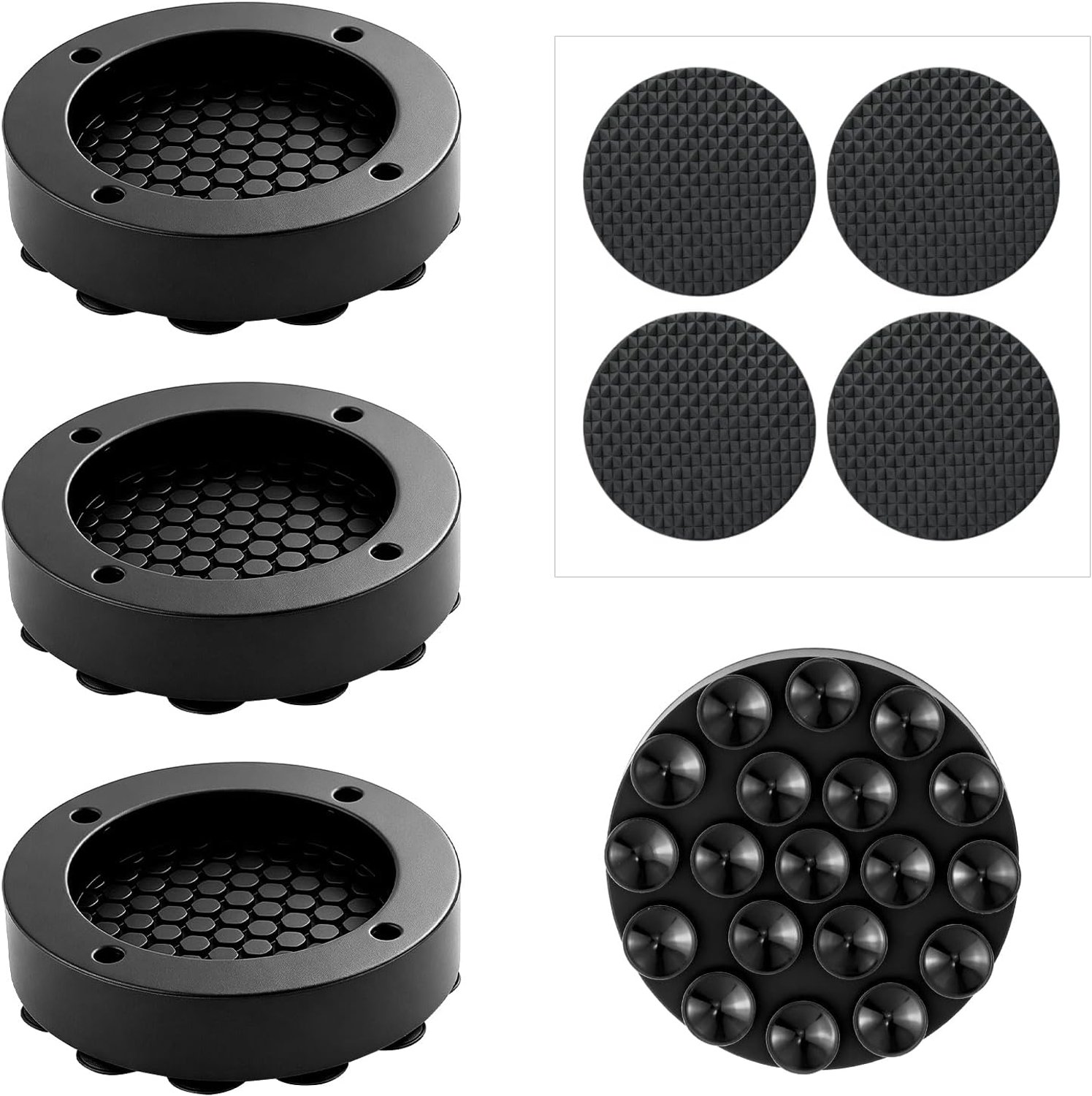 Anti-trillingsvoetjes wasmachine - 4 EVA-voetjes - antislip universeel - ruisonderdrukking voor stabiliteit - ShopVlot