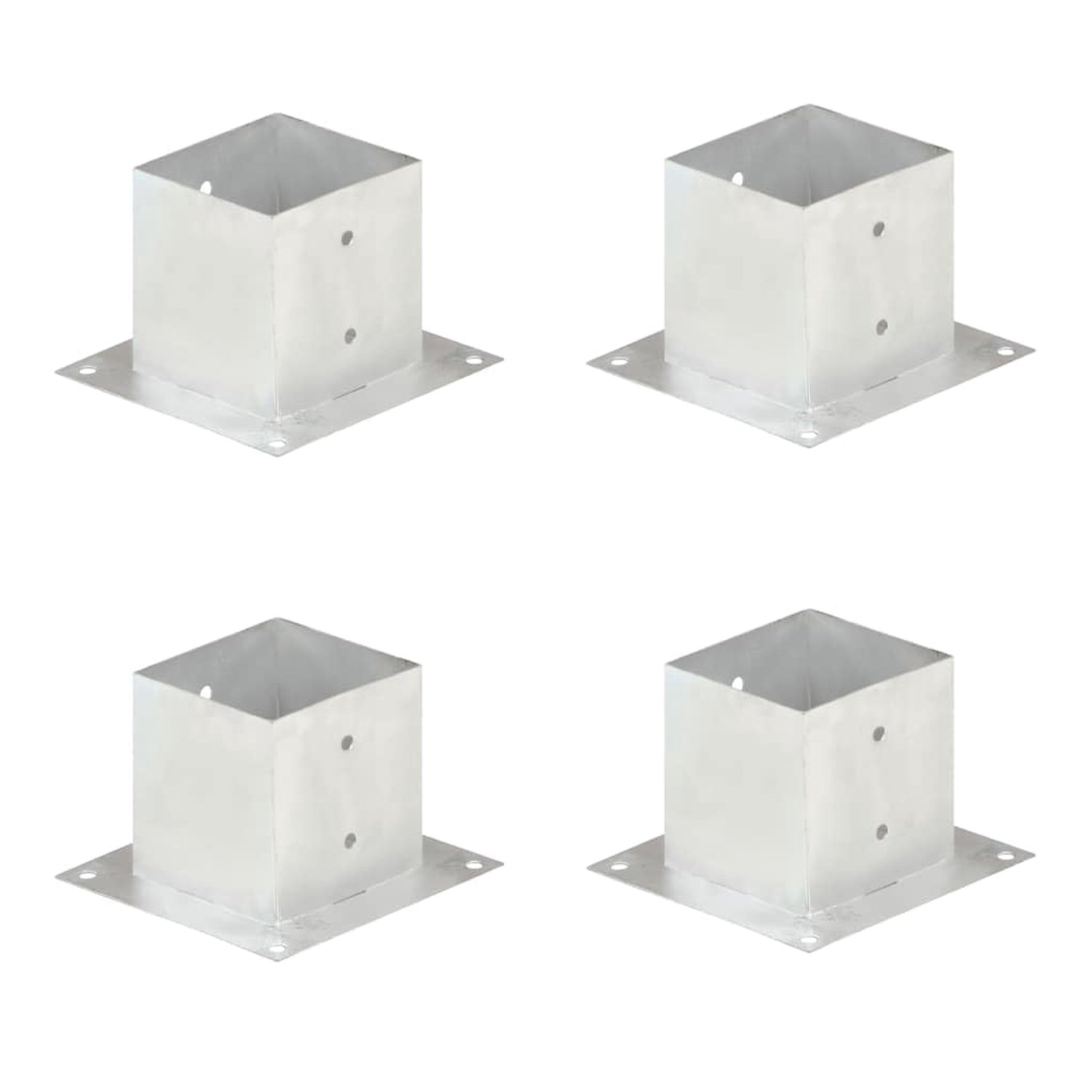 Paalanker 4 stuks verzinkt metaal 141 mm steunschoenen