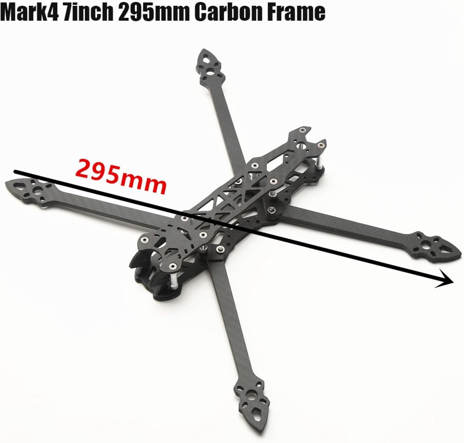Mark4 7 inch 295 mm met 5 mm arm quadcopter frame 3K koolstofvezel 7'' FPV Freestyle afstandsbediening racedrone met zwarte drukdelen voor DIY FPV