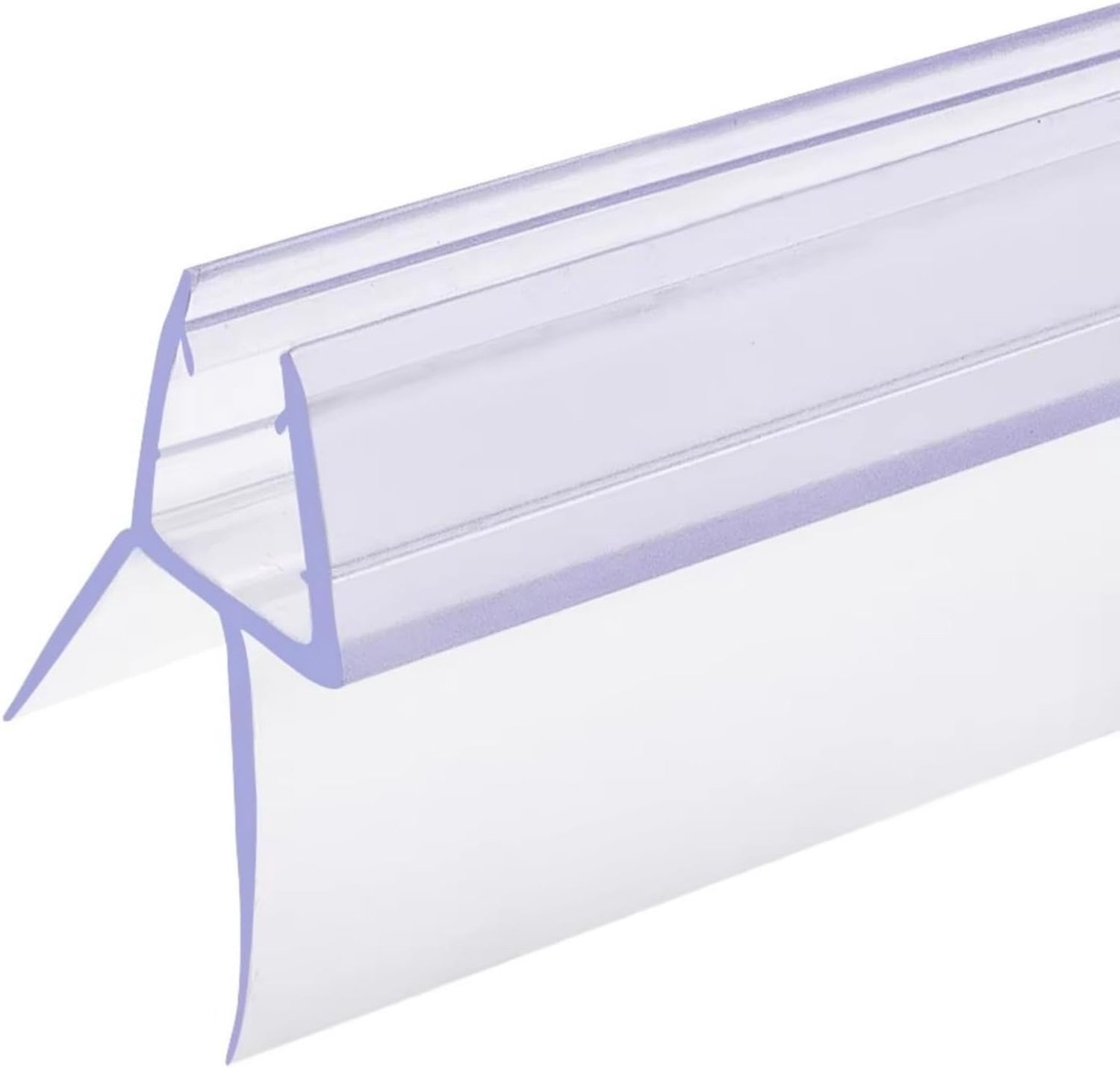 70 cm frameloze douchedeurafdichtingsstrip PVC bodemafdichting voor 6-12 mm glazen deur waterlekbescherming totaal 140 cm (55,12 inch) (6 mm (0,24 inch)