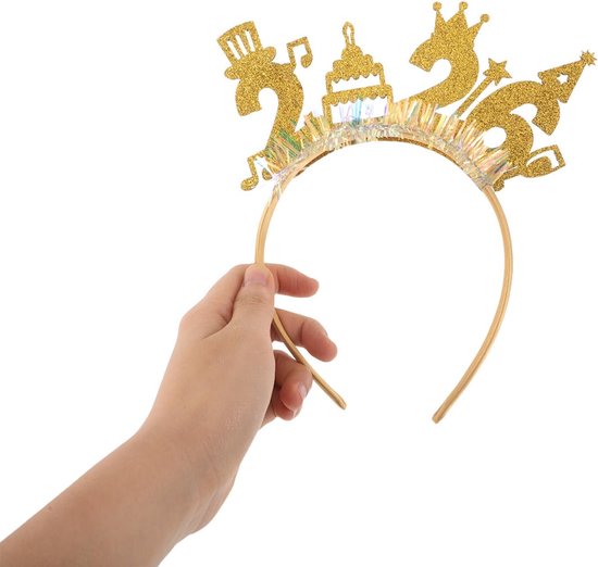 9 Stuks Delige Nieuwjaarsfeest Haarband Lichte Stijlvolle Accessoires in Goud Rood Perfecte Fotoprops voor Oudejaarsavond Feestelijke Vieringen — afbeelding 5