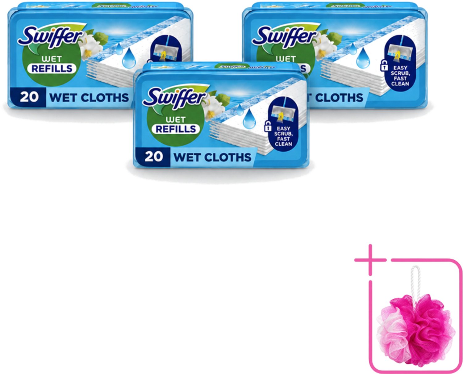 3 x Swiffer - Vloerdoekjes – Morning Fresh – 20 doekjes - Bulkverpakking - Vloerdoekjes navullingen - Douchemop - Schoonmaken vloer
