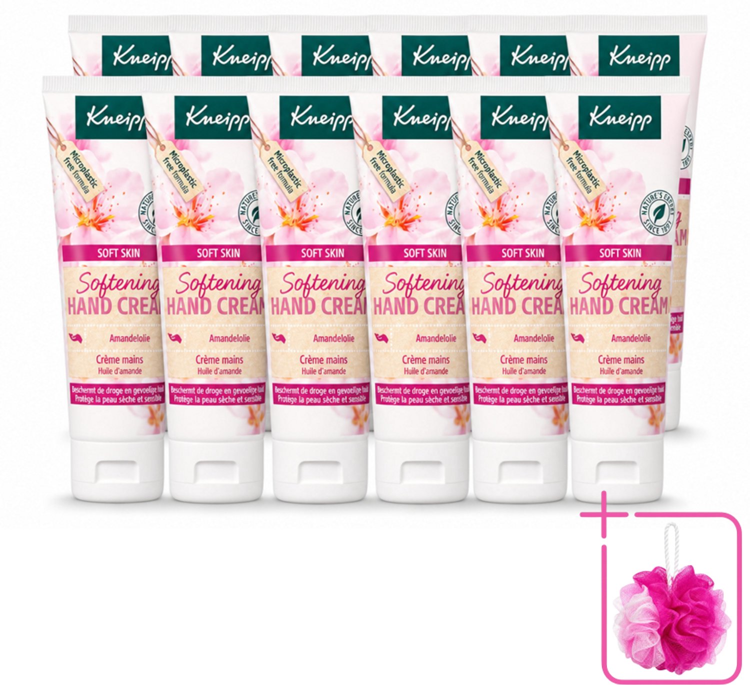 12 x Kneipp - Handcrème - Soft Skin - Amandelbloesem - 75 ml - Bulkverpakking - Handcrème - Douchemop - Droge handen