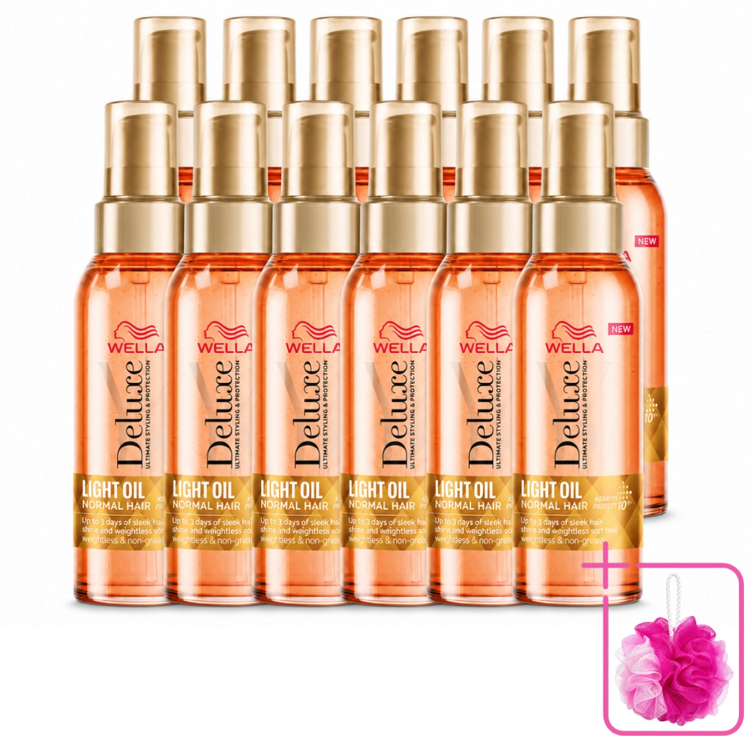 12 x Wella – Deluxe Oil Light – Haarolie – 100 ml - Bulkverpakking - Haarolie - Glans