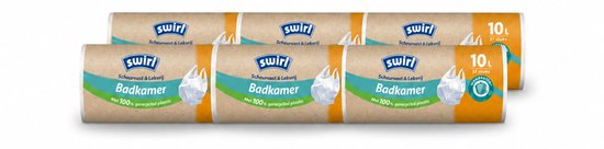 6 x Swirl – Vuilniszakken – 10 L – Handvatten – 37 zakken ...