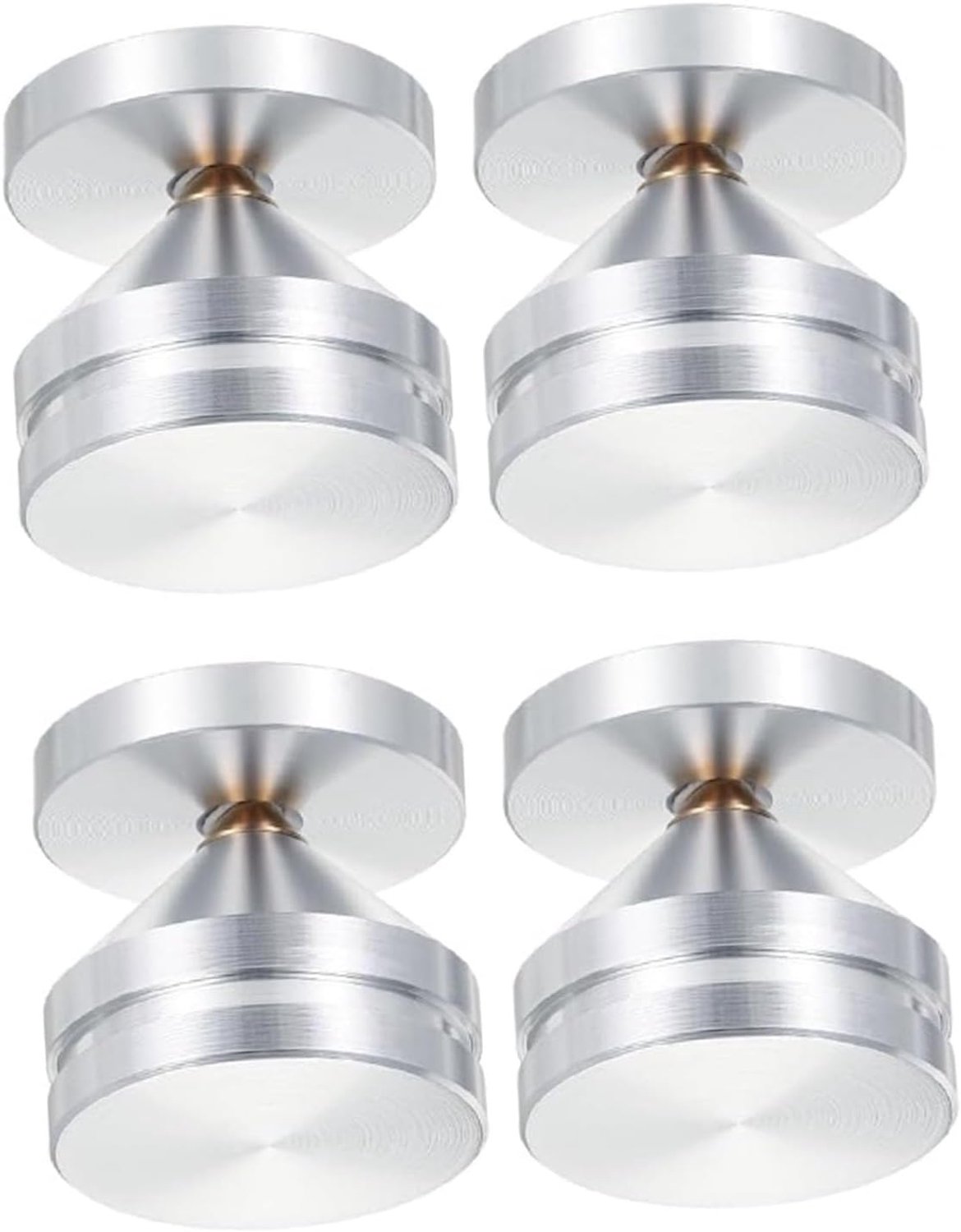 Annadue 4 Stuks Aluminium Luidspreker Isolatie Spike Pad voor (SILVER)