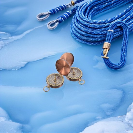 2 Stuks Vintage Metalen Zakkompas met Flip Cover Compact Robuust Navigatie-instrument voor Wandelen Varen Retro Stijl Outdoor Tool voor Overleving Reizen — afbeelding 4
