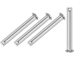 M METERXITY Set van 4 inogende bouten, M8 x 80 mm, plat oog, roestvrij staal 304/vrachtwagen/grasmaaier, verbindingsscharnier, herbruikbaar