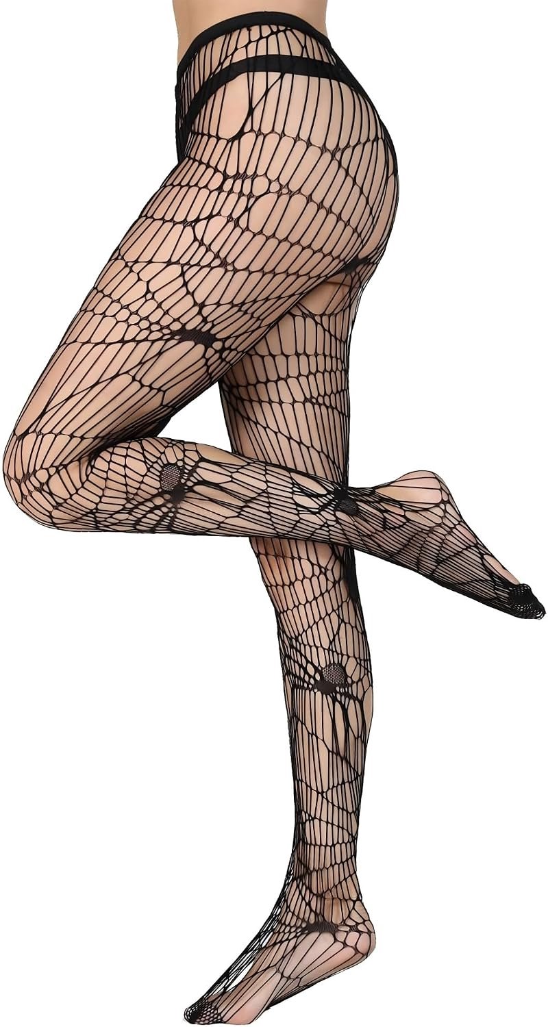 2 Paar Panty's voor Dames met Patroon Netpanty
