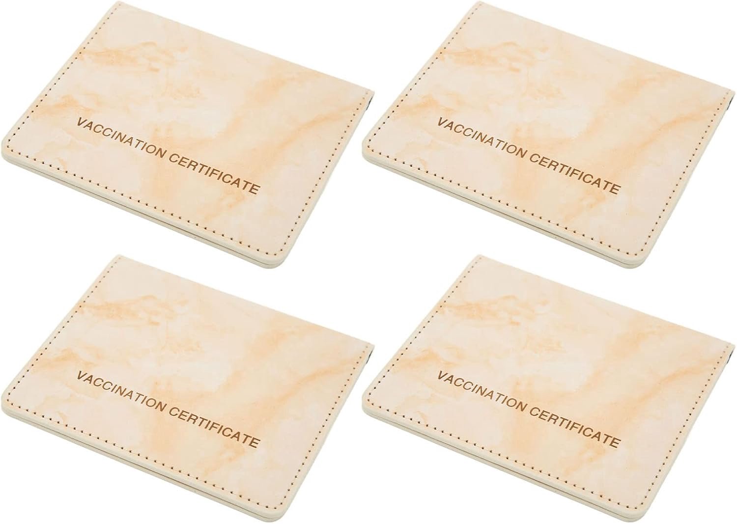Jeanoko Visitekaarthouder Draagbaar Magnetische Gesp Ontwerp voor Reis-ID Creditcard-portemonnee PU-leer 4 Stuks (Geel)