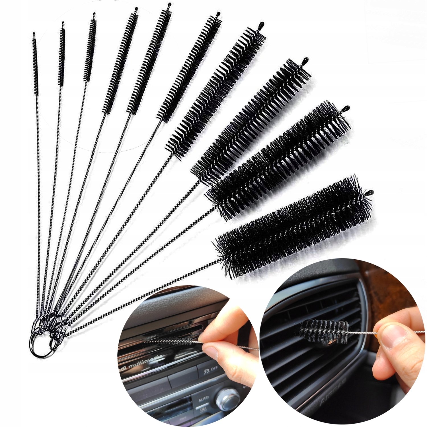 Set van 10 Nylon Reinigingsborstels - Flexibel en Duurzaam