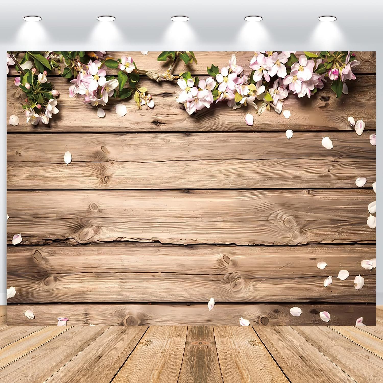 Houten achtergrond, 2,5 x 1,8 m, natuurlijke bruine houten kleur bloem muur fotoachtergrond, vinyl fotografie-achtergrond voor babyborrel, verjaardagsfeestje, taarttafel, decoratie, fotostudio