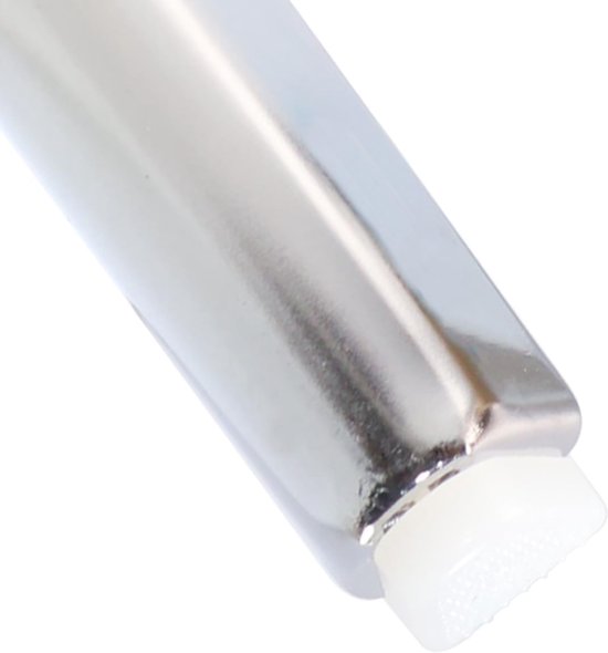 2 stuks meubelpoten van koolstofstaal, hoge weerstand, 12 cm hoog, rubberen houder, antislip onderlegger voor kastbanken (zilver) — afbeelding 5