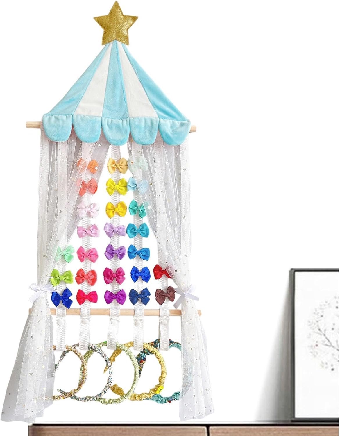 Haarbandhouder voor muur kleine meisjes haaraccessoires opbergrek