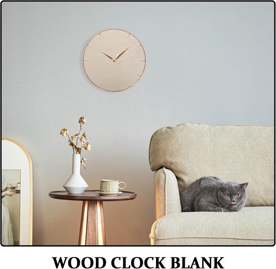 3 Stuks Delige DIY Houten Wijzerplaat Onbewerkt Rond Houten Oppervlak Duurzaam Eenvoudig Te Monteren voor Schilderen Sublimatie Creatieve Klokken Maken — afbeelding 5