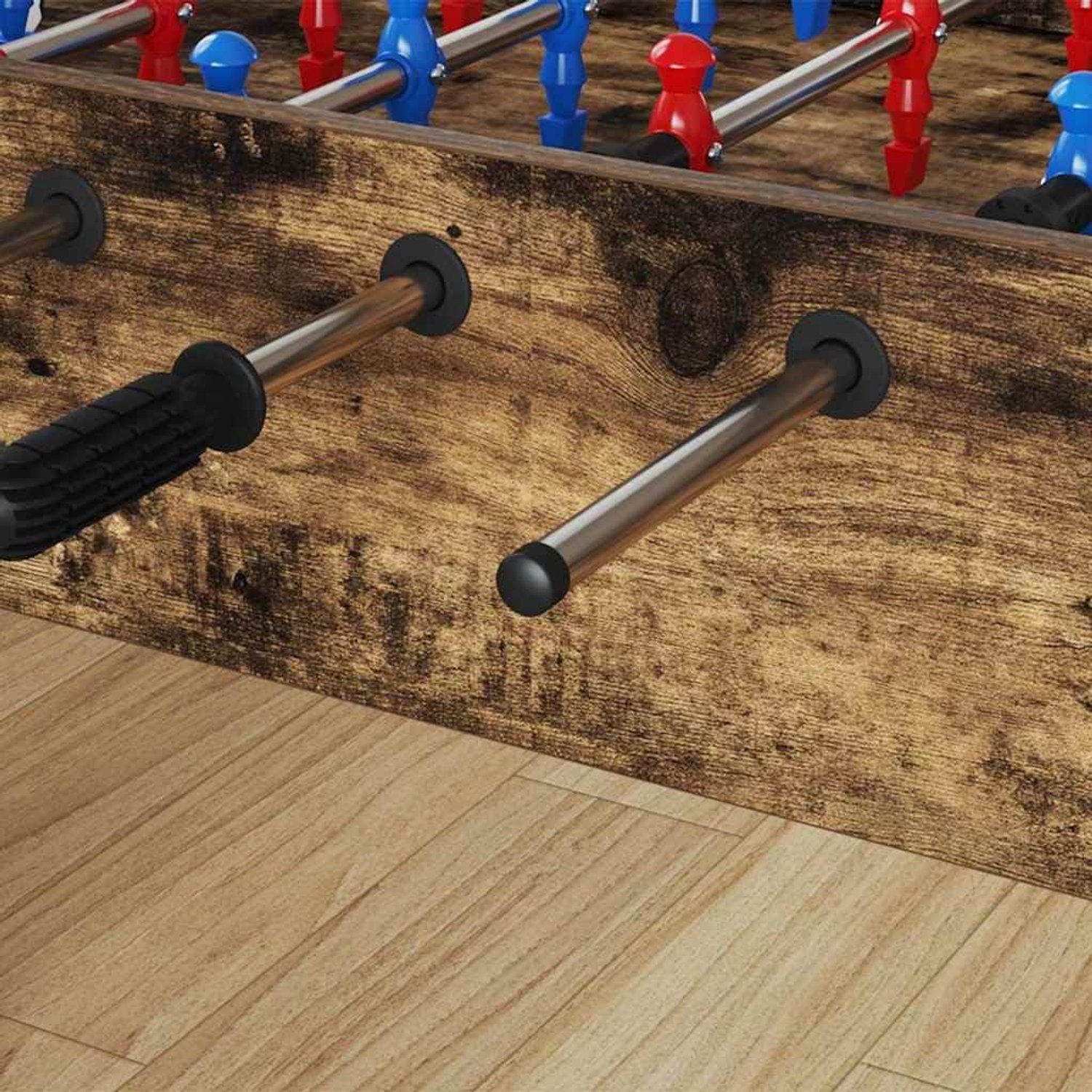 10 x eindkappen voor tafelvoetbalstokken van 15 mm, reservedoppen van kunststof, beschermhoes voor voetbaltafel, zwart