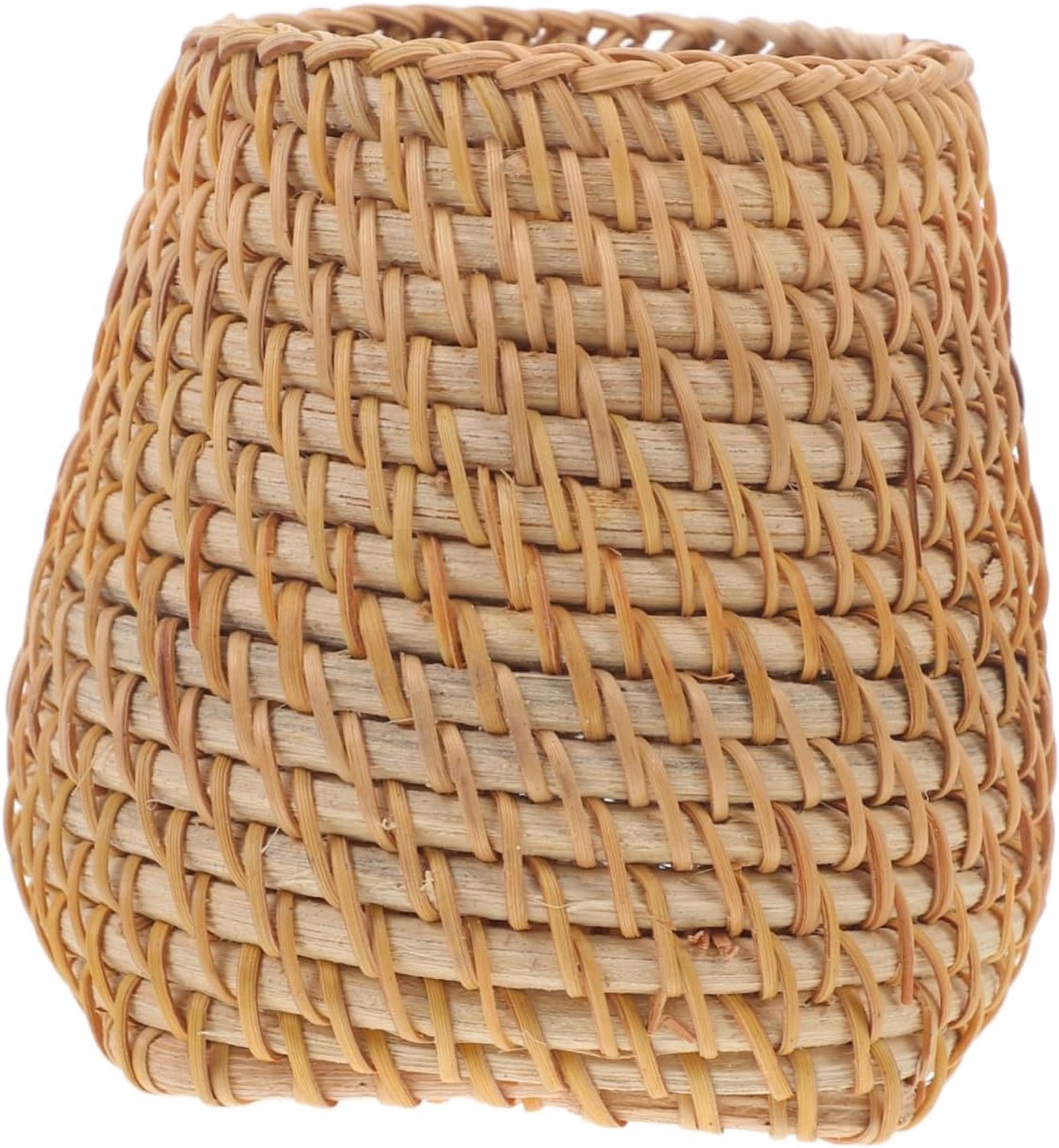 Natuurlijke Stijl Rotan Make-up Kwastenbeker Pennenhouder Potloodhouder Beker Voor Kantoor Bureau Organisatie