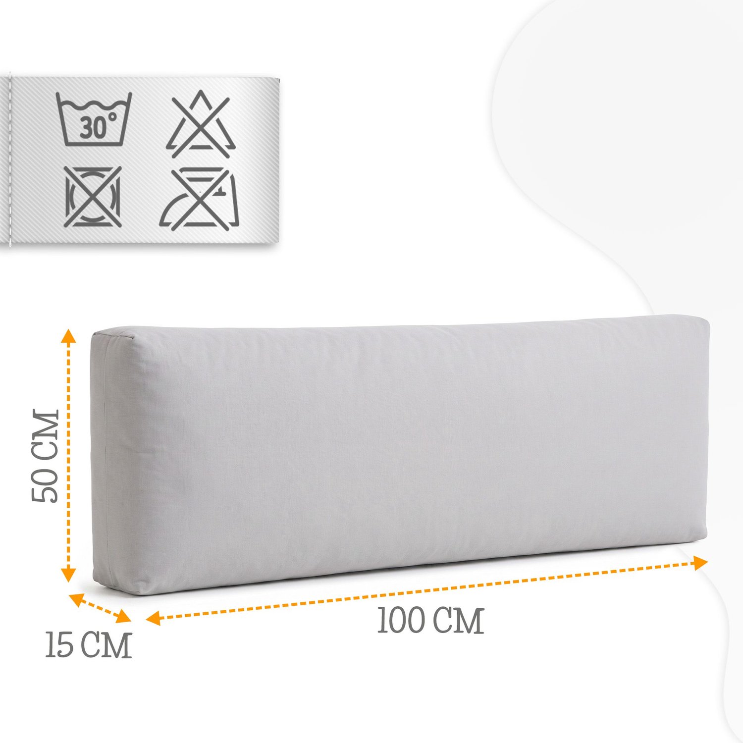 Kussenhoes sierkussen 50x100 cm alleen hoes zonder vulling vulling niet inbegrepen rugkussen voor bank sofa fauteuil woonkamer slaapkamer afneembaar Crème Bouclé