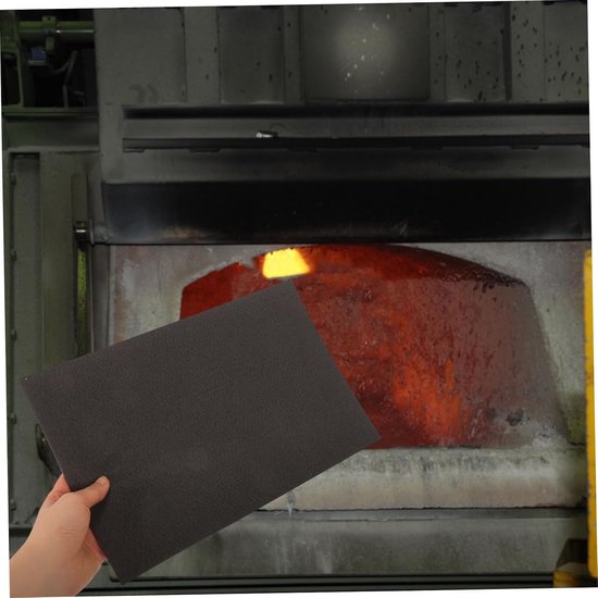 2 Stuks Koolstofvilt Lont Hittebestendig Grafiet Lasvilt Isolatiepad Vlamvertragend Hoogwaardig Thermisch Koolstofvilt voor Lassen Ovenisolatie Industriële Toepassingen — afbeelding 4