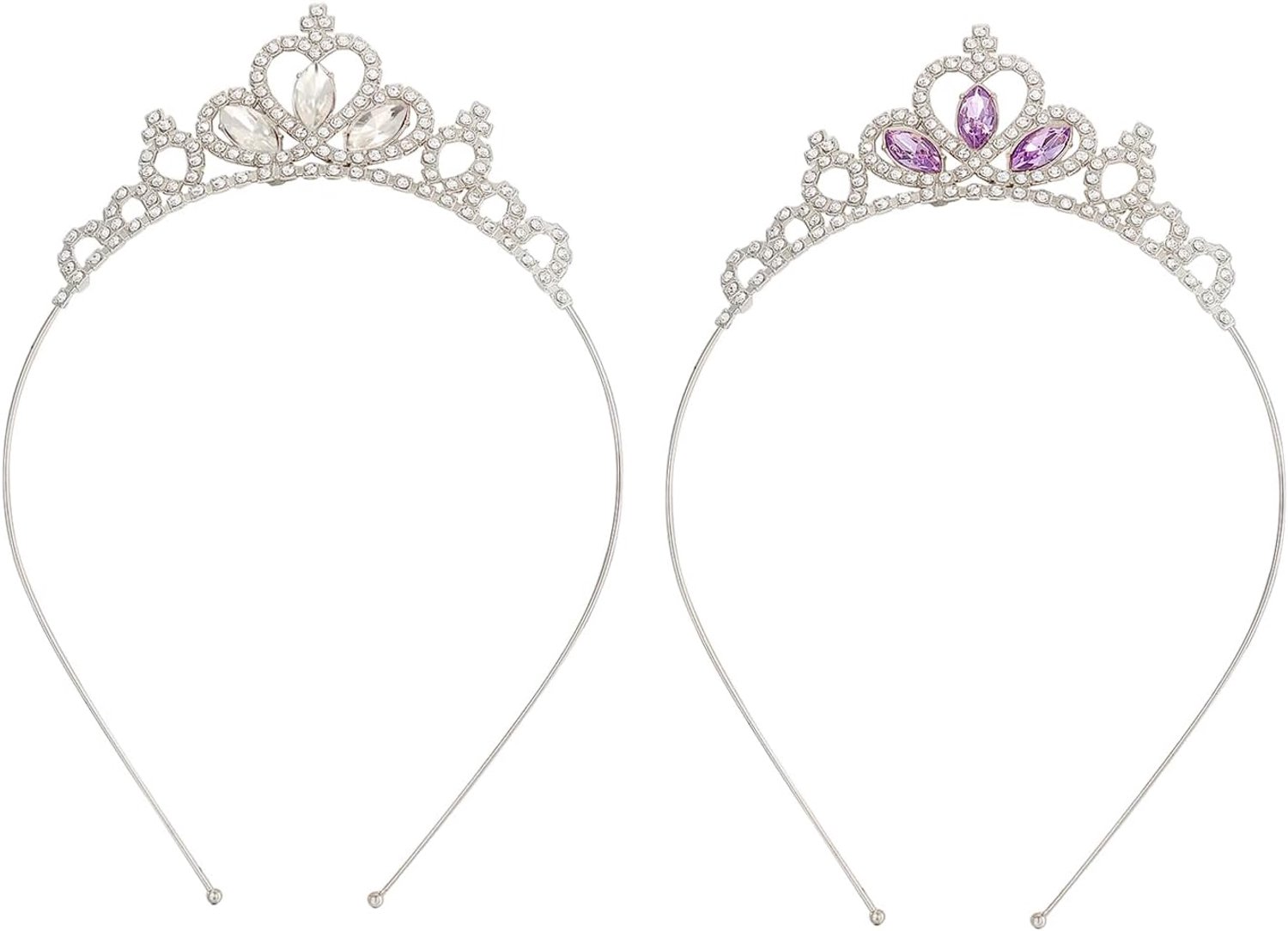 2 Prinses Kronen, Schoonheidswedstrijd Zilveren Kroon Hoofdbanden, Dames Verjaardagscadeaus, Geschikt Voor Feest Dress-Up, Rollenspellen.
