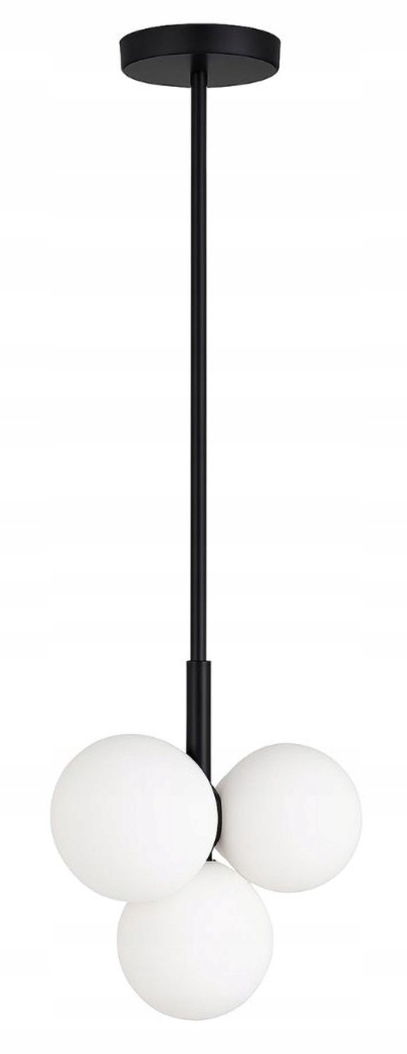 Milano Bubbles Hanglamp Zwart Melkwitte Bollen E14