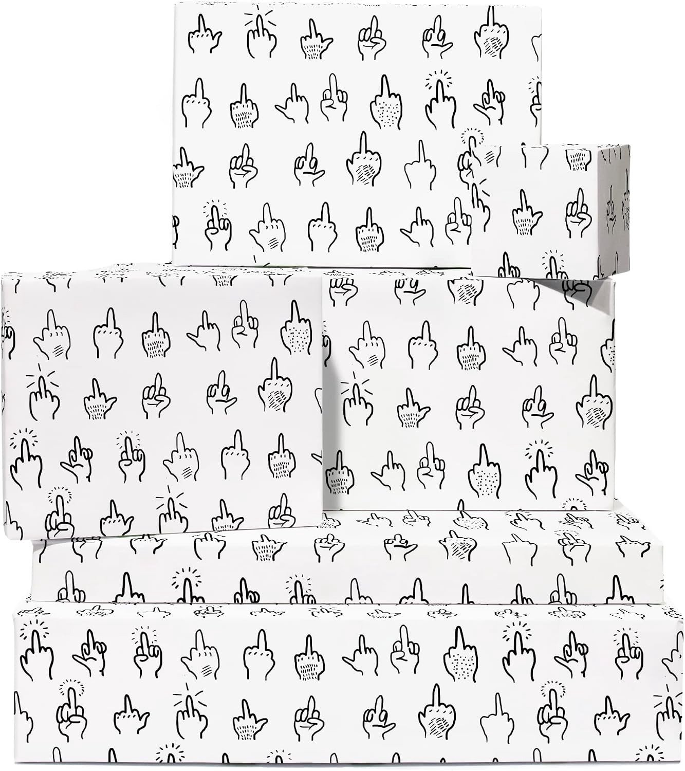 Cadeaupapier - Zwart en Wit - 70 x 50 cm - Duurzaam Papier - Voor Verjaardagscadeaus