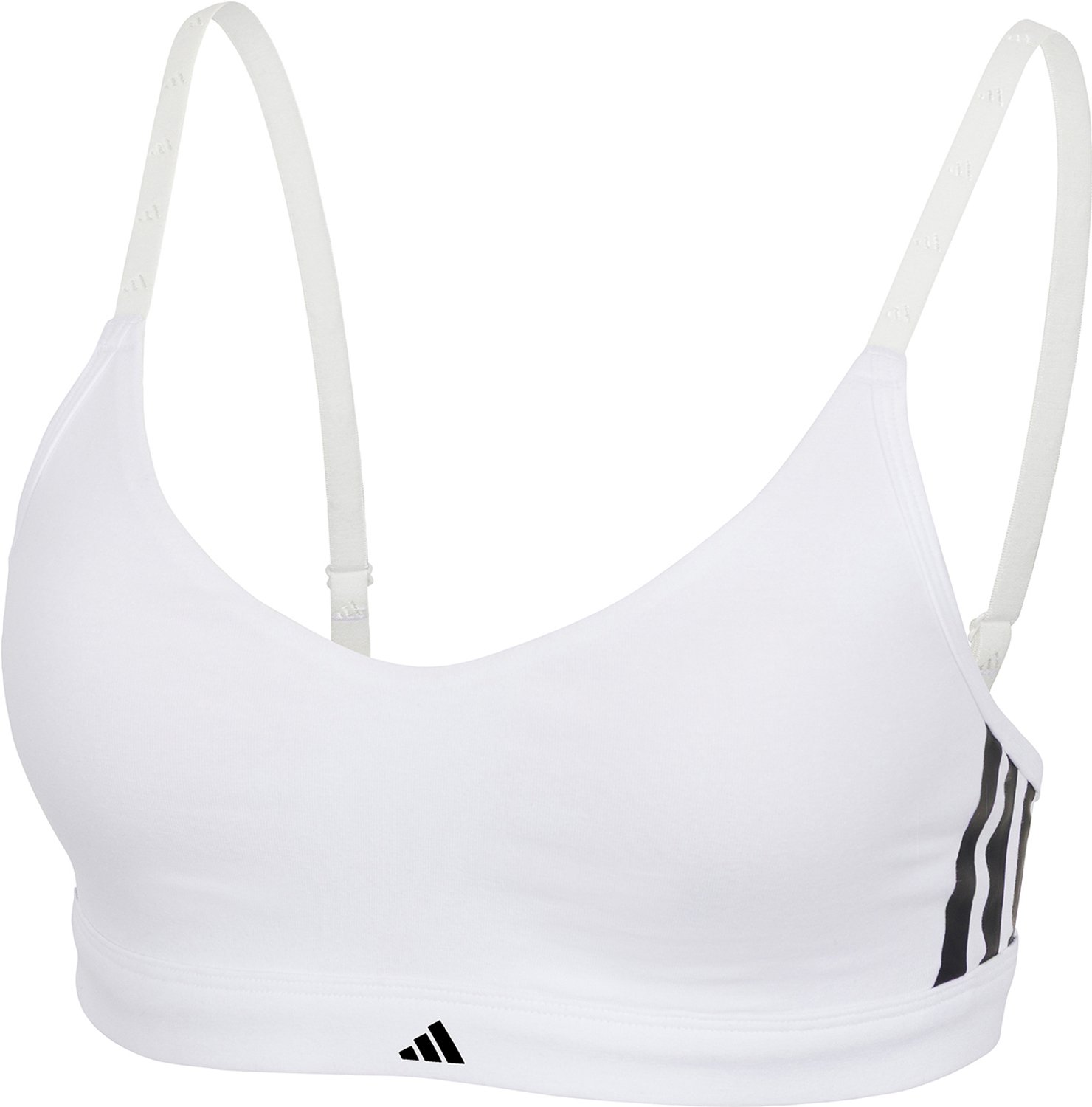 Adidas Bralette Sport Active Essentials Cotton 3 Stripes Wit