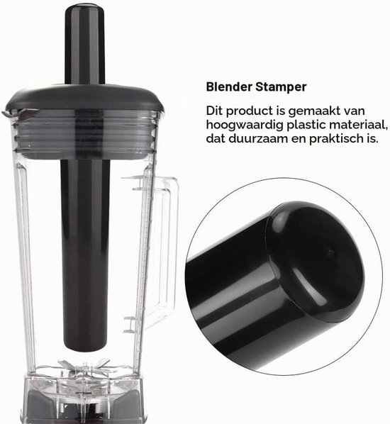 Blender Tamper - Stabiele Plastic Muddler voor Blender en Mixer, 24cm, Makkelijk Schoon te Maken, Keukenaccessoires — afbeelding 5