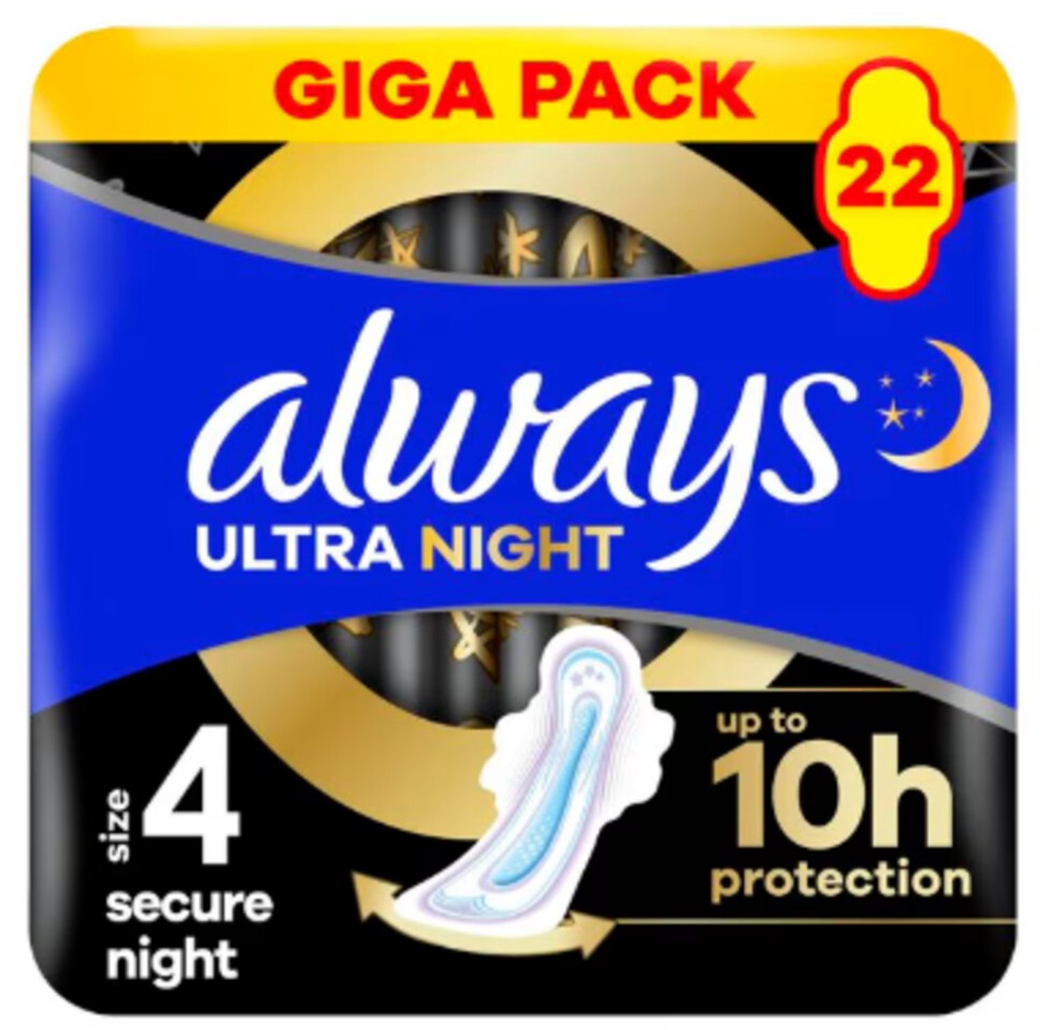 Always Maandverband Ultra Secure 5 Nacht 22 stuks