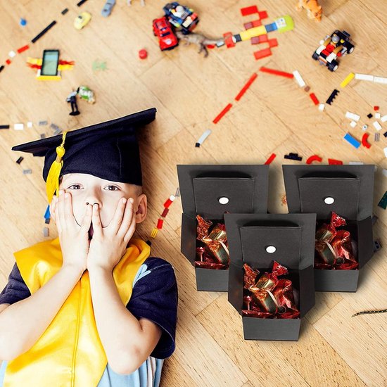 Decorations 50PCS Graduation Candy Box DIY Grad Cap Box for Graduation Gift Graduation Party Favors Decor — afbeelding 3
