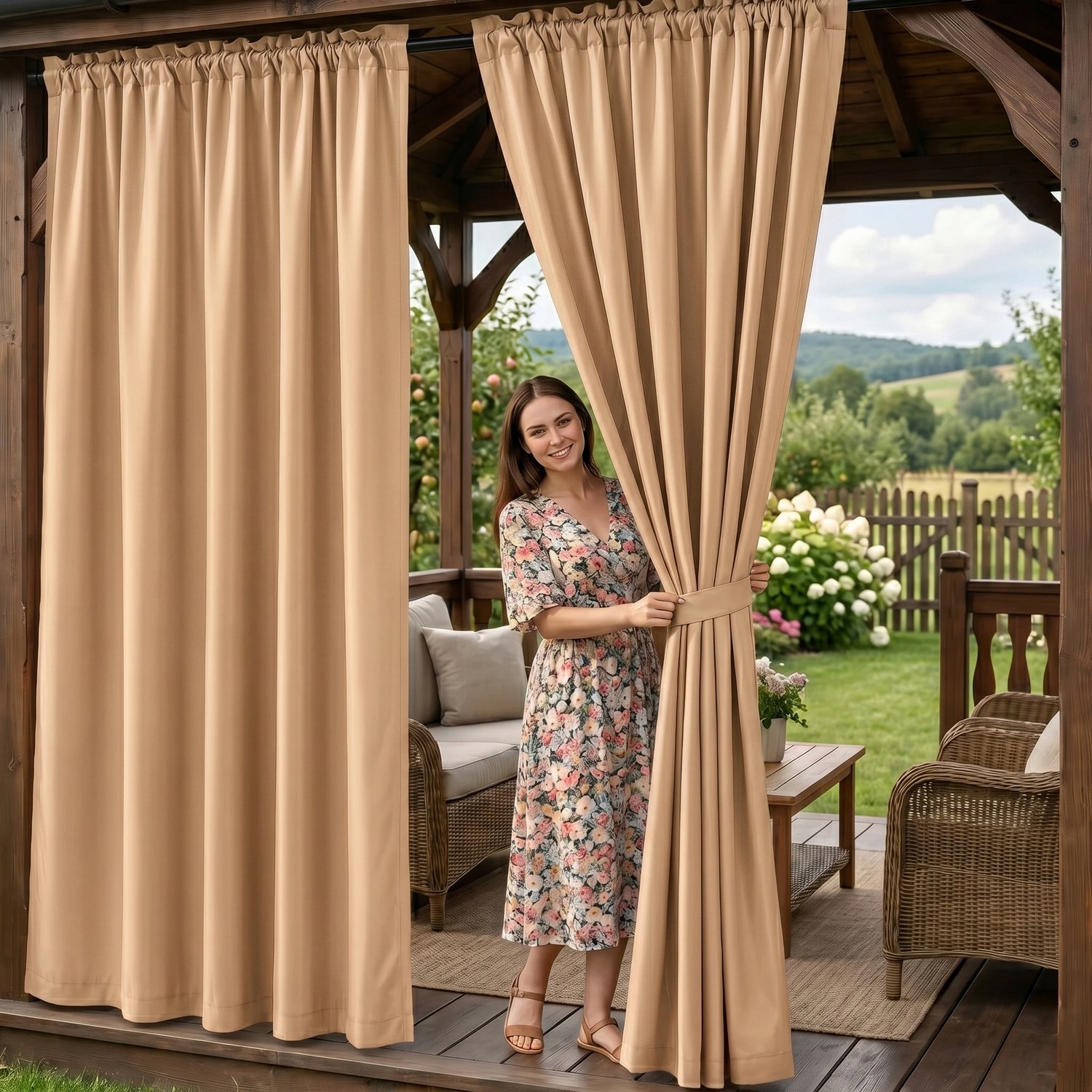 Waterdicht Tuindoek 155x220cm Beige - Premium Kwaliteit